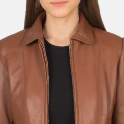 Colette Brown Leather Jacket