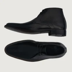 Corry Chukka Black Leather Boots
