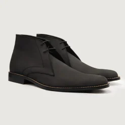 Corry Chukka Black Nubuck Leather Boots