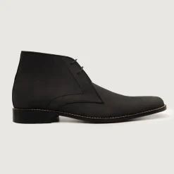 Corry Chukka Black Nubuck Leather Boots