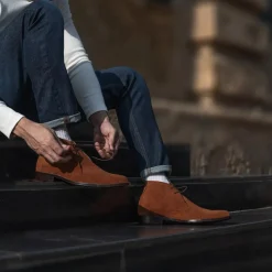 Corry Chukka Brown Suede Leather Boots