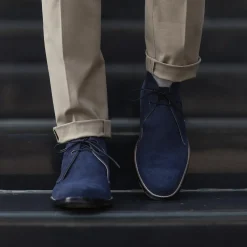 Corry Chukka Midnight Blue Suede Leather Boots