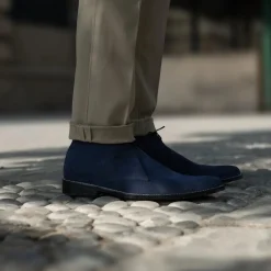 Corry Chukka Midnight Blue Suede Leather Boots