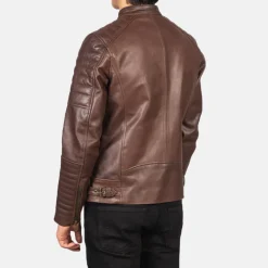 Damian Brown Leather Biker Jacket