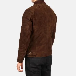 Damian Mocha Suede Biker Jacket
