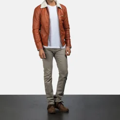 Dan Frost Tan Shearling Jacket