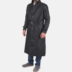 Daniel Black Leather Trench Coat