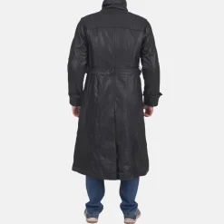 Daniel Black Leather Trench Coat