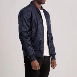Danson Quilted Blue Varsity Jacket