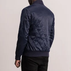 Danson Quilted Blue Varsity Jacket