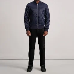 Danson Quilted Blue Varsity Jacket