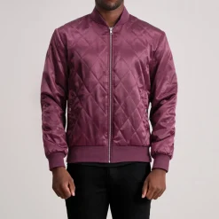 Danson Quilted Maroon Varsity Jacket