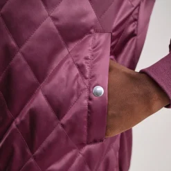 Danson Quilted Maroon Varsity Jacket