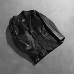 Daron Black Leather Blazer