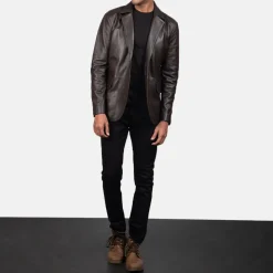 Daron Brown Leather Blazer