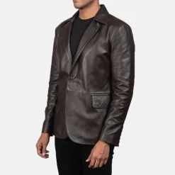 Daron Brown Leather Blazer