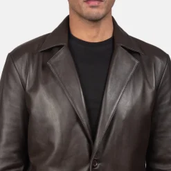 Daron Brown Leather Blazer