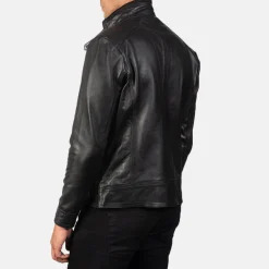 Darren Black Leather Biker Jacket