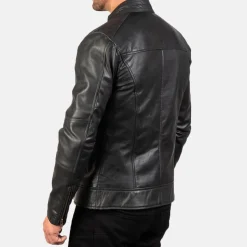 Dean Black Leather Biker Jacket