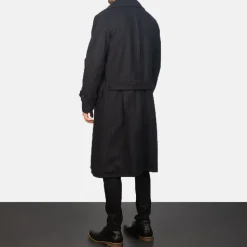 Detective Black Wool Coat