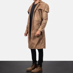 Deux Brown Leather Duster