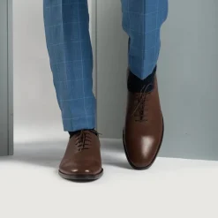 Director Wholecut Brown Leather Shoes