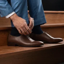 Director Wholecut Brown Leather Shoes