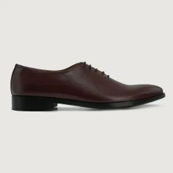 Director Wholecut Maroon Leather Shoes