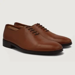 Director Wholecut Tan Leather Shoes