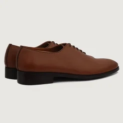 Director Wholecut Tan Leather Shoes