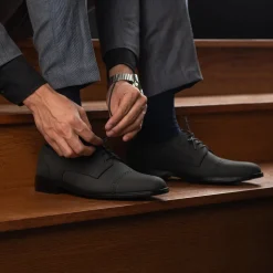 Dirk Brogues Derby Black Nubuck Leather Shoes