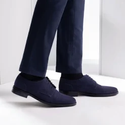 Dirk Brogues Derby Blue Suede Leather Shoes - StudGuard