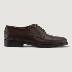 Dirk Brogues Derby Brown Leather Shoes - StudGuard