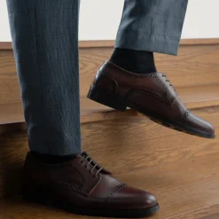 Dirk Brogues Derby Brown Leather Shoes - StudGuard