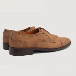 Dirk Brogues Derby Brown Nubuck Leather Shoes