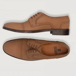 Dirk Brogues Derby Brown Nubuck Leather Shoes