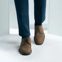 Dirk Brogues Derby Brown Oil Pullup Leather Shoes - StudGuard