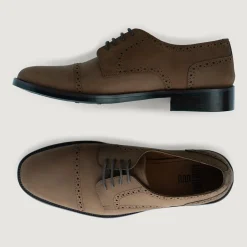 Dirk Brogues Derby Brown Oil Pullup Leather Shoes - StudGuard