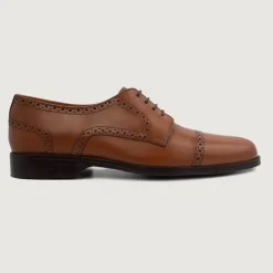 Dirk Brogues Derby Tan Leather Shoes