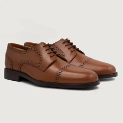 Dirk Brogues Derby Tan Leather Shoes