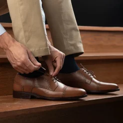 Dirk Brogues Derby Tan Leather Shoes