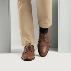 Dirk Brogues Derby Tan Leather Shoes