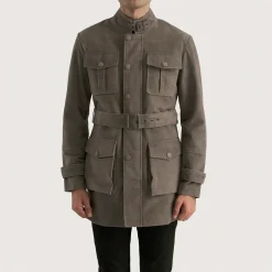 Dolf Grey Suede Jacket