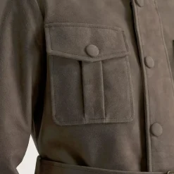 Dolf Grey Suede Jacket