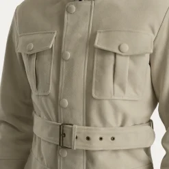 Dolf Off-White Suede Jacket