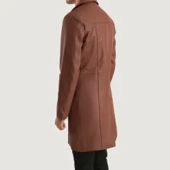 Don Long Brown Leather Coat
