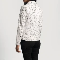 Donna Blake White Leather Blazer