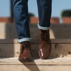 Duster Brogues Derby Brown Leather Boots