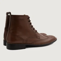 Duster Brogues Derby Brown Leather Boots