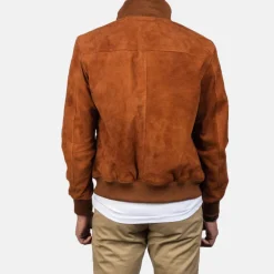 Eaton Brown Suede Bomber Jacket